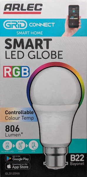 Arlec Smart LED Globe RGB B22 (GLD120HA) Brilliant Smart Wi-Fi RGB Garden Light Kit